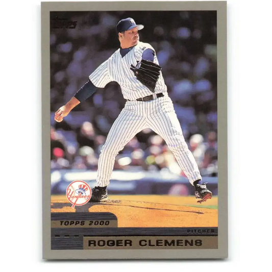 2000 Topps #170 Roger Clemens EX Excellent New York Yankees Baseball Card - Baseball Card Single