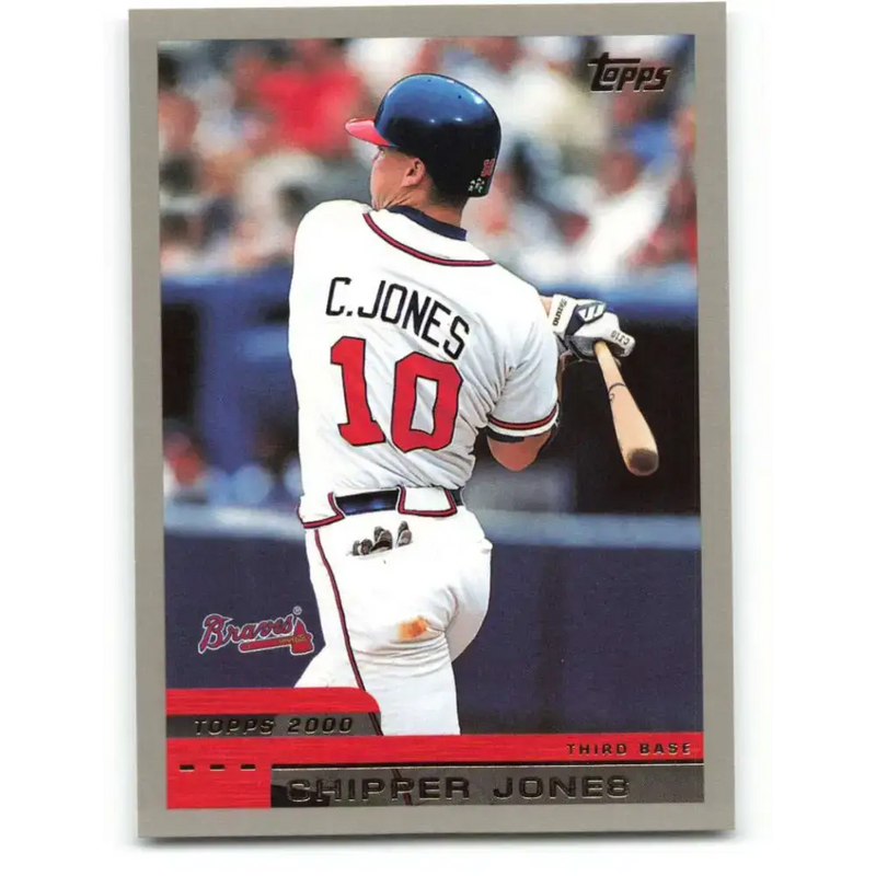 2000 Topps #180 Chipper Jones EX Excellent Atlanta Braves Baseball Card - Baseball Card Single