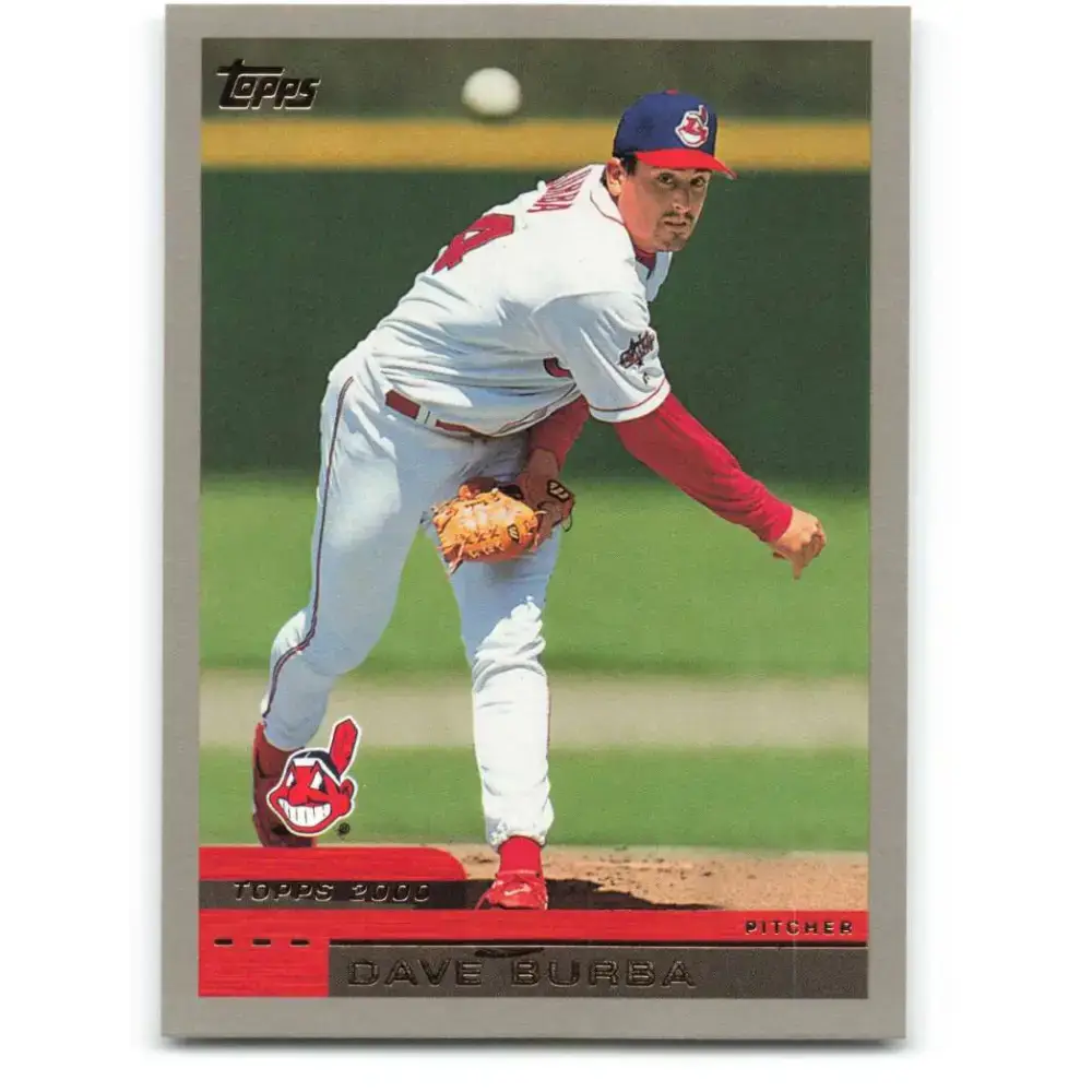 2000 Topps #182 Dave Burba EX Excellent Cleveland Indians Baseball Card - Baseball Card Single