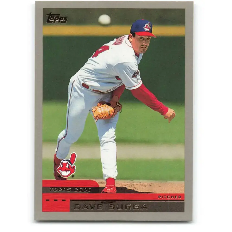 2000 Topps #182 Dave Burba EX Excellent Cleveland Indians Baseball Card - Baseball Card Single