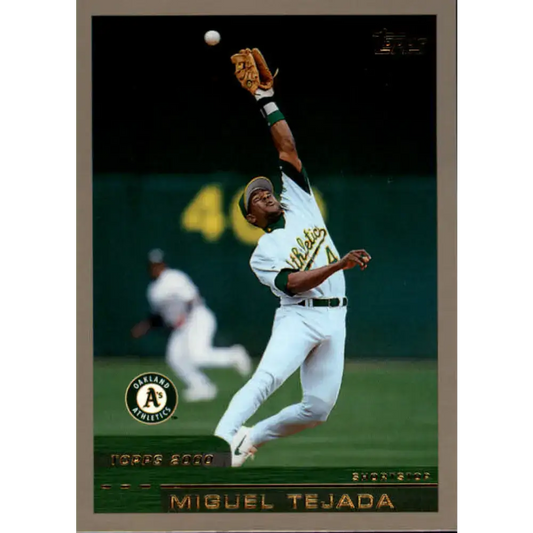2000 Topps #187 Miguel Tejada EX Excellent Oakland Athletics Baseball Card