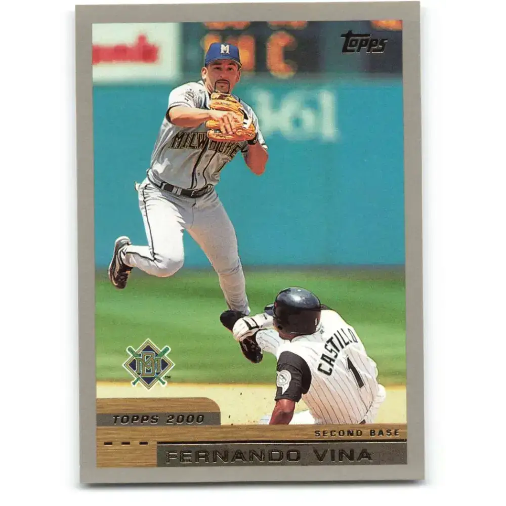 2000 Topps #189 Fernando Vina EX Excellent Milwaukee Brewers Baseball Card - Baseball Card Single