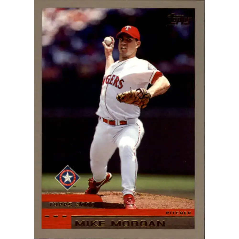 2000 Topps #195 Mike Morgan EX Excellent Texas Rangers Baseball Card - Baseball Card Single