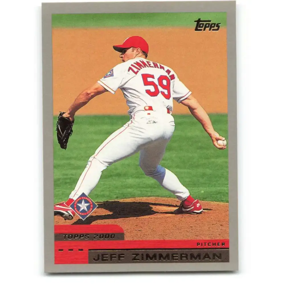 2000 Topps #197 Jeff Zimmerman EX Excellent Texas Rangers Baseball Card - Baseball Card Single