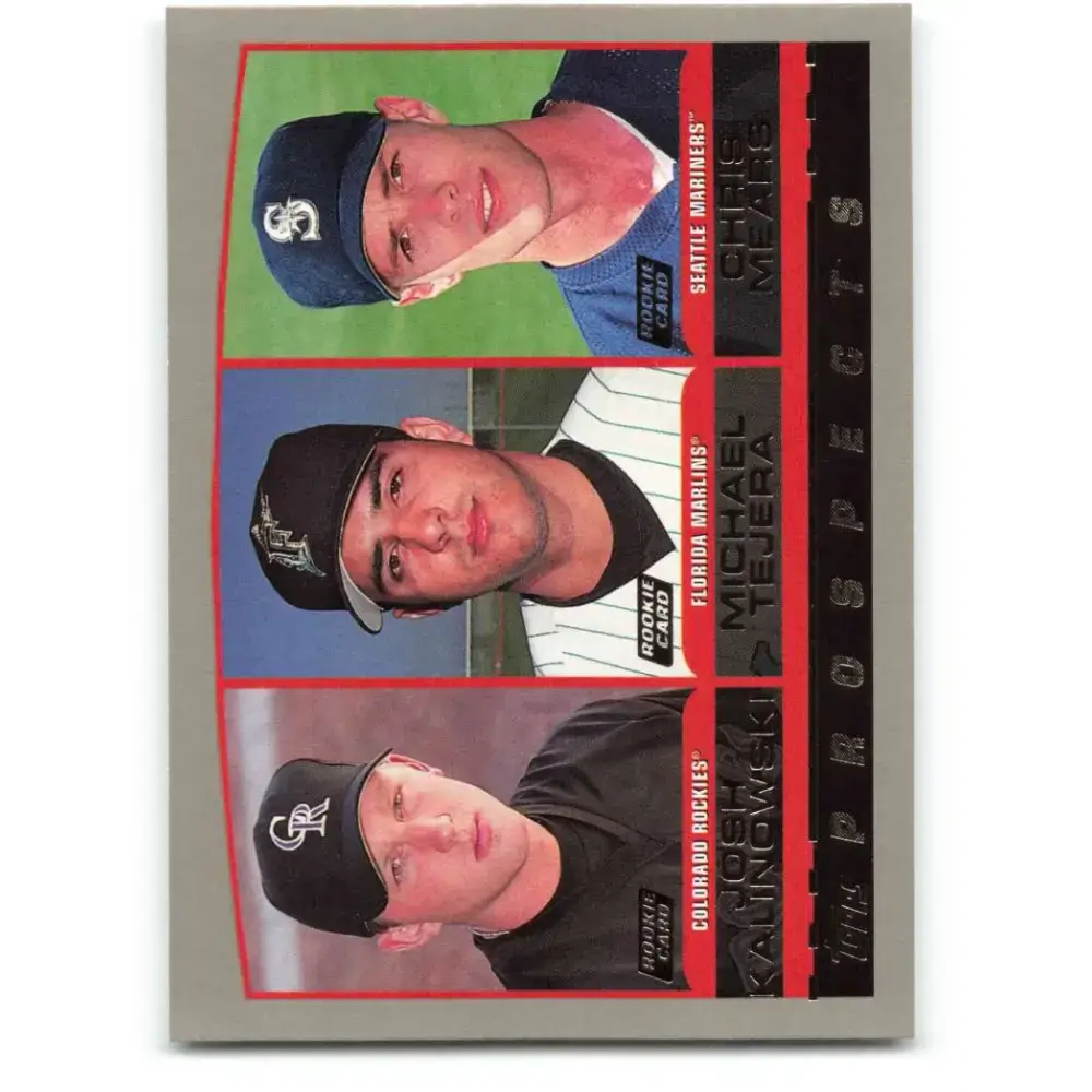 2000 Topps #206 Josh Kalinowski/Michael Tejera/Chris Mears EX Excellent RC Rookie Seattle Mariners/Florida