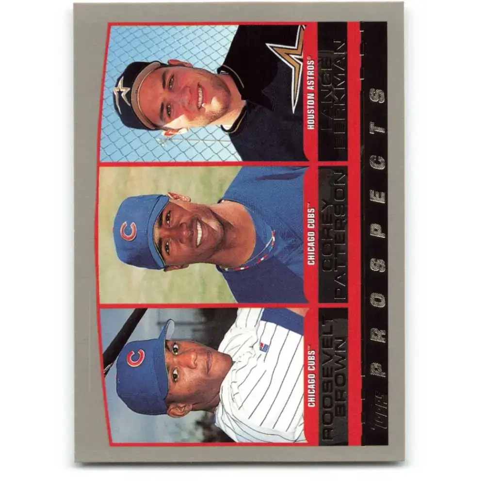 2000 Topps #207 Roosevelt Brown/Corey Patterson/Lance Berkman EX Excellent Houston Astros/Chicago Cubs Baseball Card