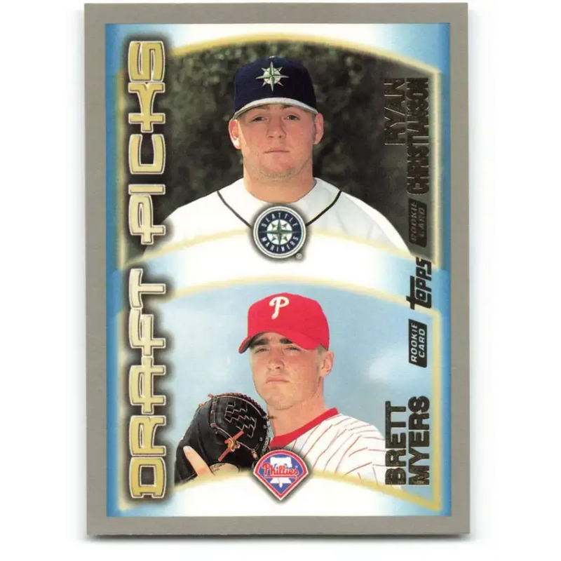 2000 Topps #213 Ryan Christianson/Brett Myers EX Excellent RC Rookie Seattle Mariners/Philadelphia Phillies Baseball