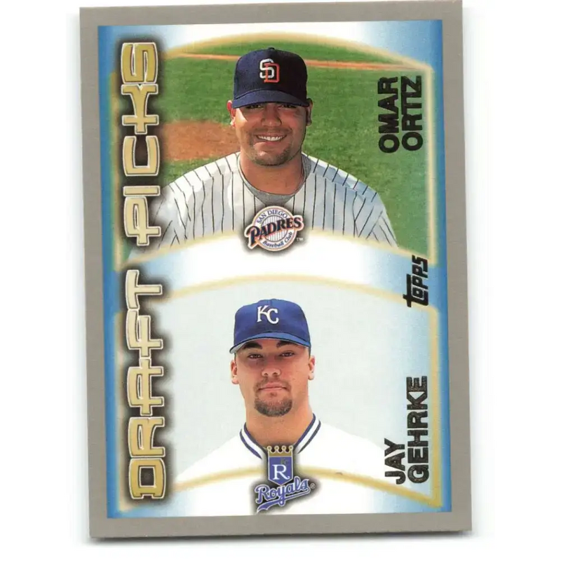 2000 Topps #216 Omar Ortiz/Jay Gehrke EX Excellent San Diego Padres/Kansas City Royals Baseball Card - Baseball Card