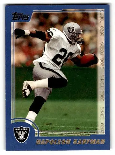 Napoleon Kaufman Oakland Raiders football card from 2000 Topps series with original gloss