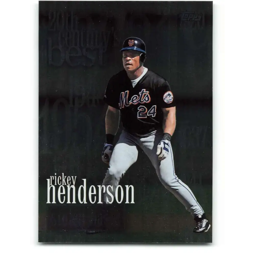 2000 Topps #233 Rickey Henderson EX Excellent New York Mets Baseball Card - Baseball Card Single