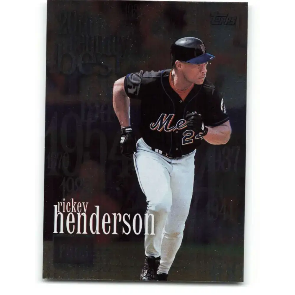 2000 Topps #234 Rickey Henderson EX Excellent New York Mets Baseball Card - Baseball Card Single
