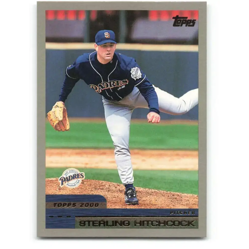 2000 Topps #24 Sterling Hitchcock EX Excellent San Diego Padres Baseball Card - Baseball Card Single