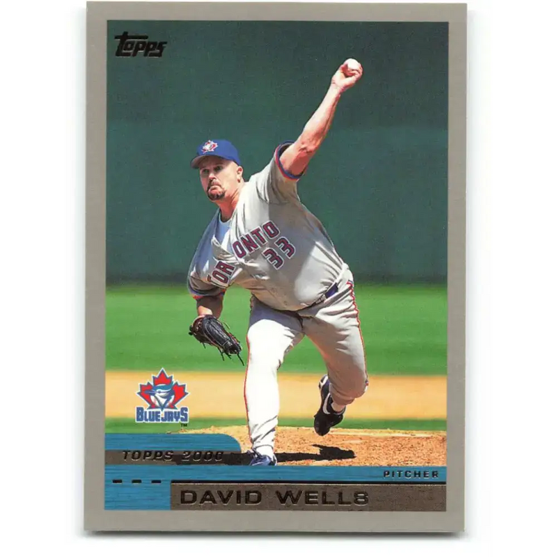 2000 Topps #242 David Wells EX Excellent Toronto Blue Jays Baseball Card - Baseball Card Single
