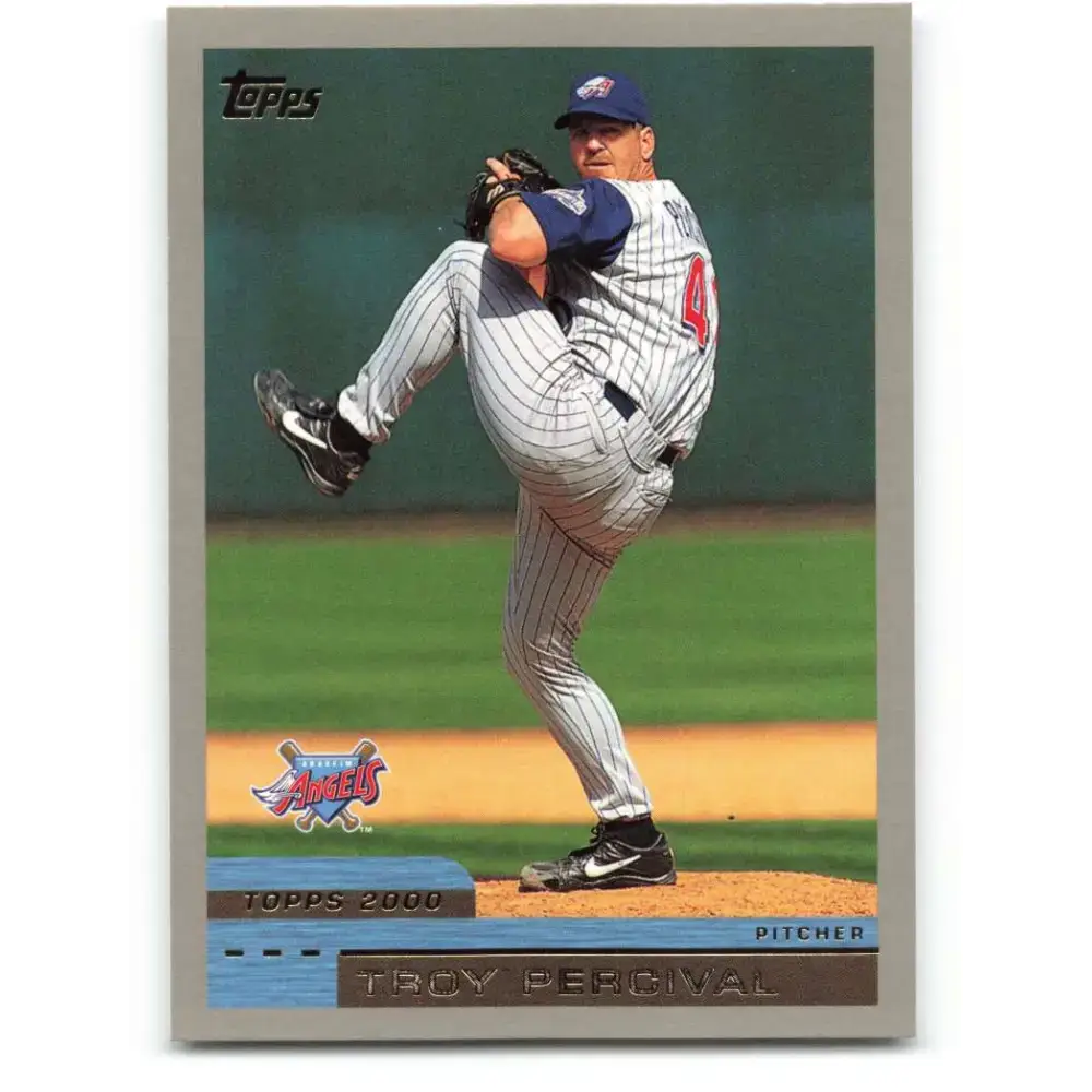 2000 Topps #244 Troy Percival EX Excellent Anaheim Angels Baseball Card - Baseball Card Single