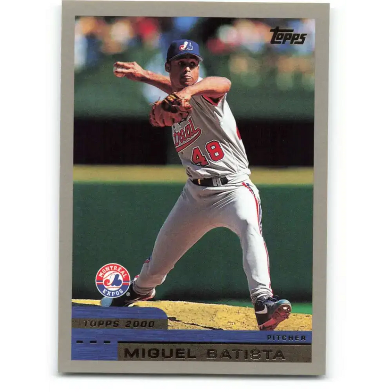2000 Topps #248 Miguel Batista EX Excellent Montreal Expos Baseball Card - Baseball Card Single