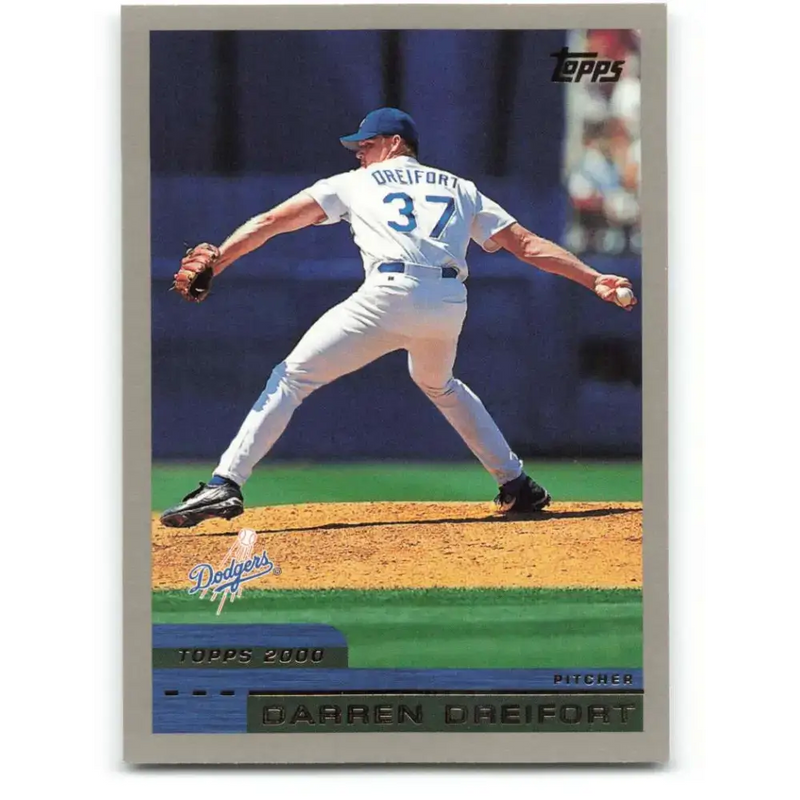 2000 Topps #249 Darren Dreifort EX Excellent Los Angeles Dodgers Baseball Card - Baseball Card Single