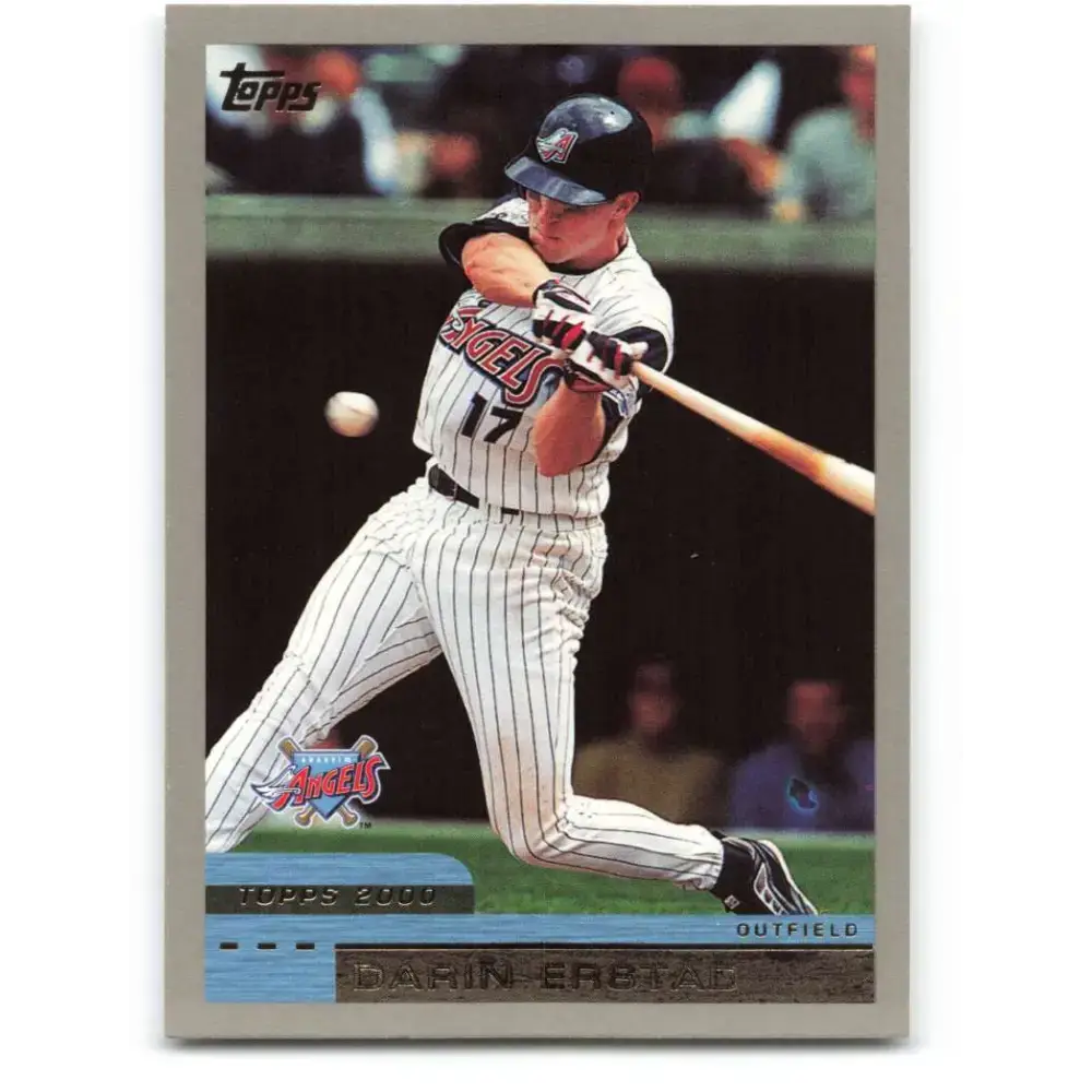 2000 Topps #25 Darin Erstad EX Excellent Anaheim Angels Baseball Card - Baseball Card Single
