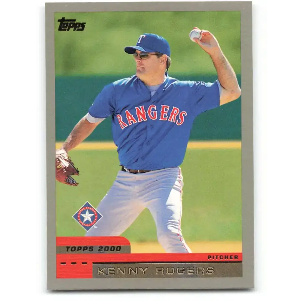 2000 Topps #254 Kenny Rogers EX Excellent Texas Rangers Baseball Card - Baseball Card Single
