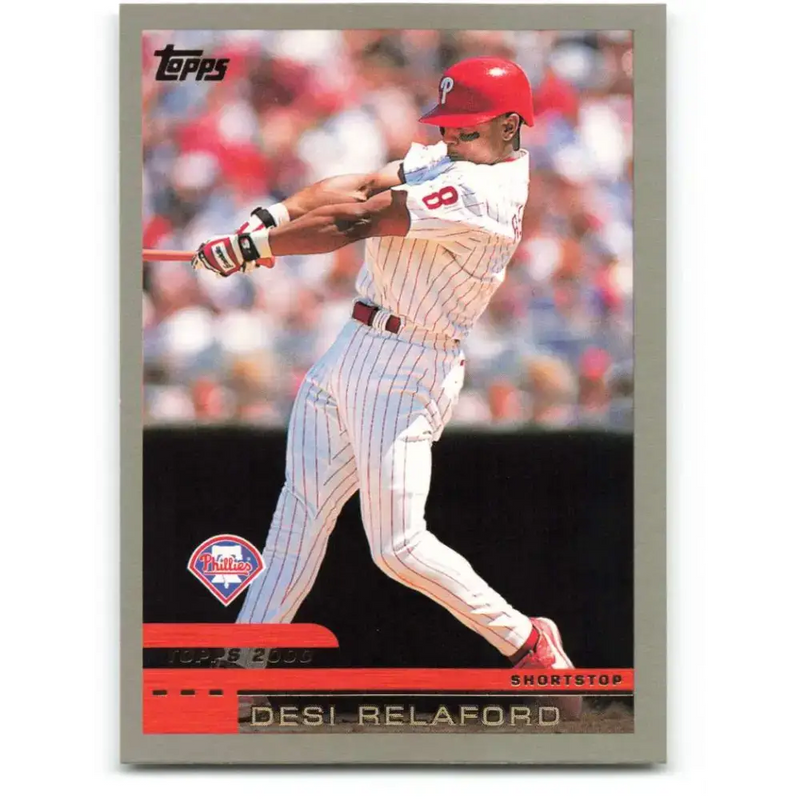 2000 Topps #258 Desi Relaford EX Excellent Philadelphia Phillies Baseball Card - Baseball Card Single