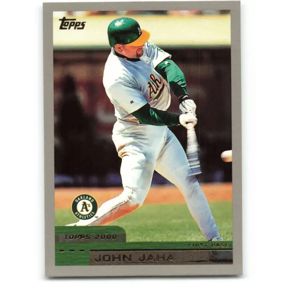 2000 Topps #27 John Jaha EX Excellent Oakland Athletics Baseball Card - Baseball Card Single