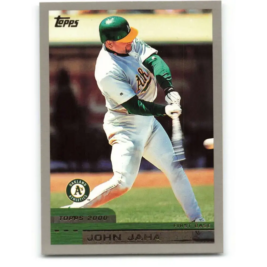 2000 Topps #27 John Jaha EX Excellent Oakland Athletics Baseball Card