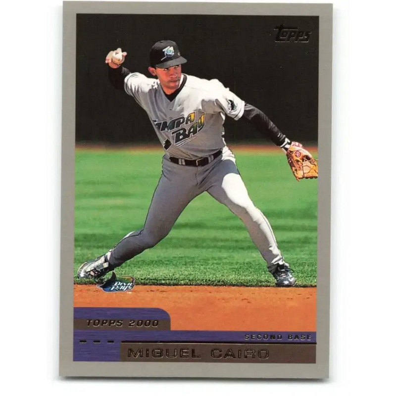 2000 Topps #277 Miguel Cairo EX Excellent Tampa Bay Devil Rays Baseball Card - Baseball Card Single