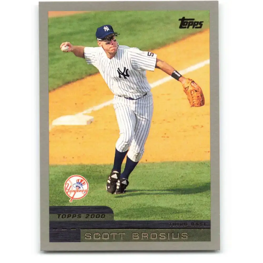 2000 Topps #296 Scott Brosius EX Excellent New York Yankees Baseball Card - Baseball Card Single