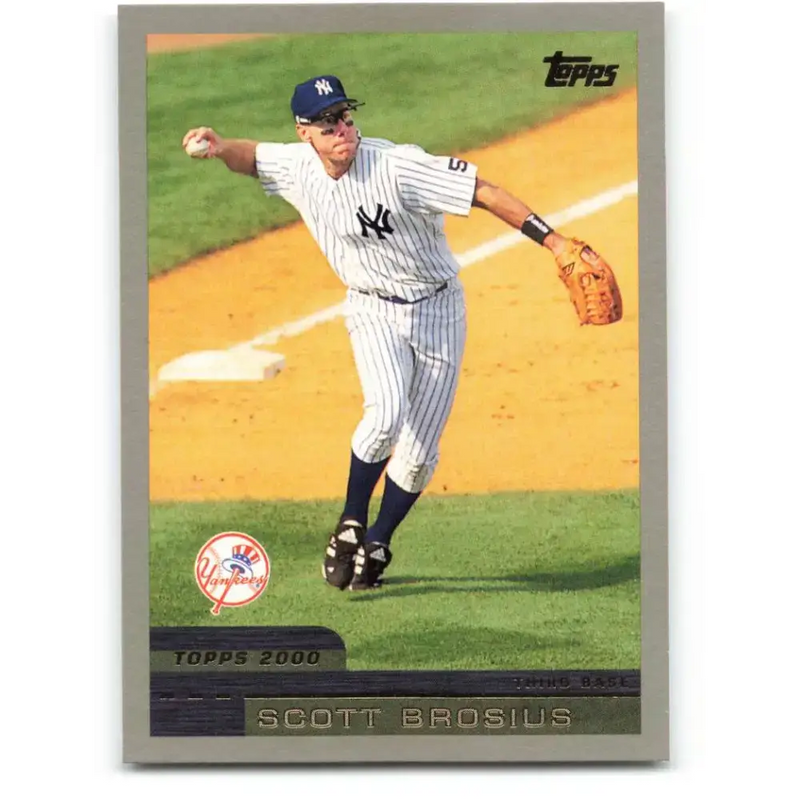 2000 Topps #296 Scott Brosius EX Excellent New York Yankees Baseball Card - Baseball Card Single