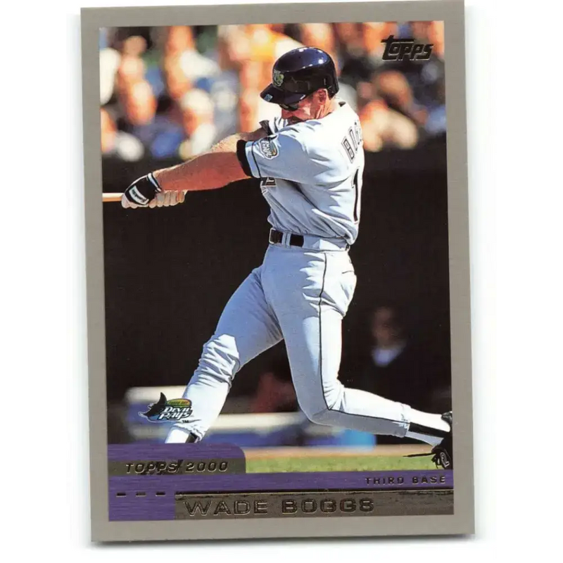 2000 Topps #3 Wade Boggs EX Excellent Tampa Bay Devil Rays Baseball Card - Baseball Card Single