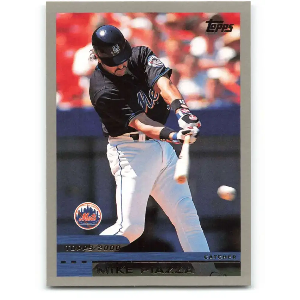 2000 Topps #300 Mike Piazza EX Excellent New York Mets Baseball Card - Baseball Card Single