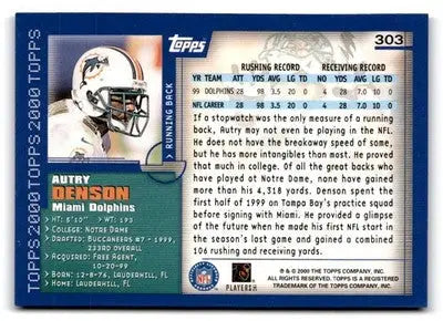 2000 Topps #303 Autry Denson - Football Card Single
