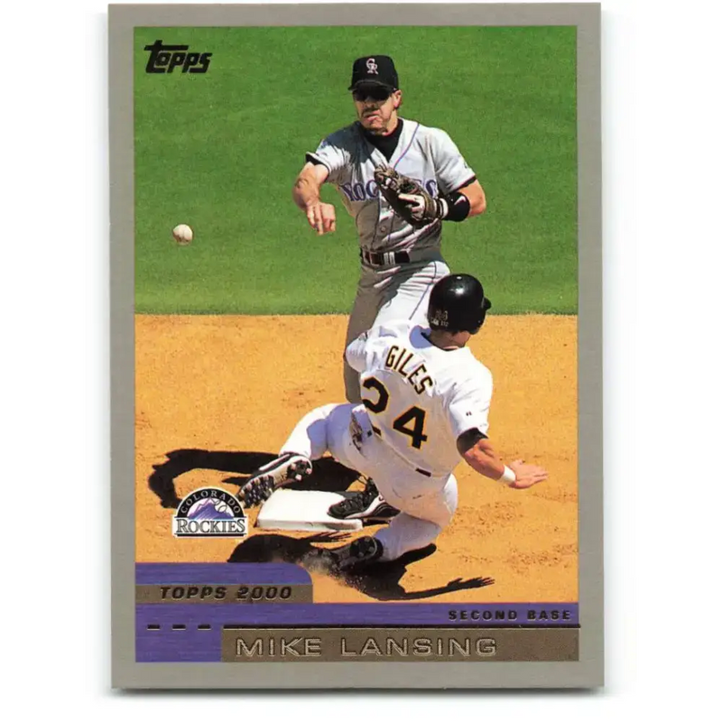 2000 Topps #306 Mike Lansing EX Excellent Colorado Rockies Baseball Card - Baseball Card Single