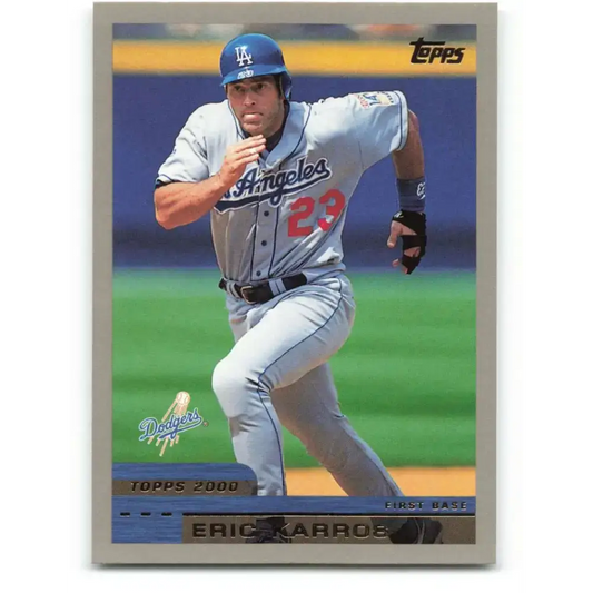 2000 Topps #33 Eric Karros EX Excellent Los Angeles Dodgers Baseball Card