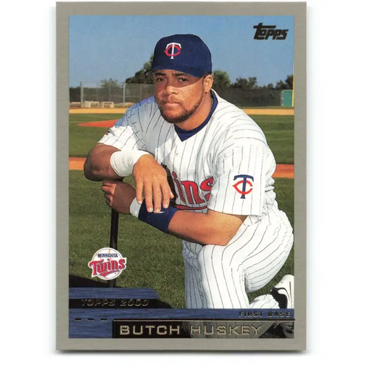 2000 Topps #330 Butch Huskey EX Excellent Minnesota Twins Baseball Card