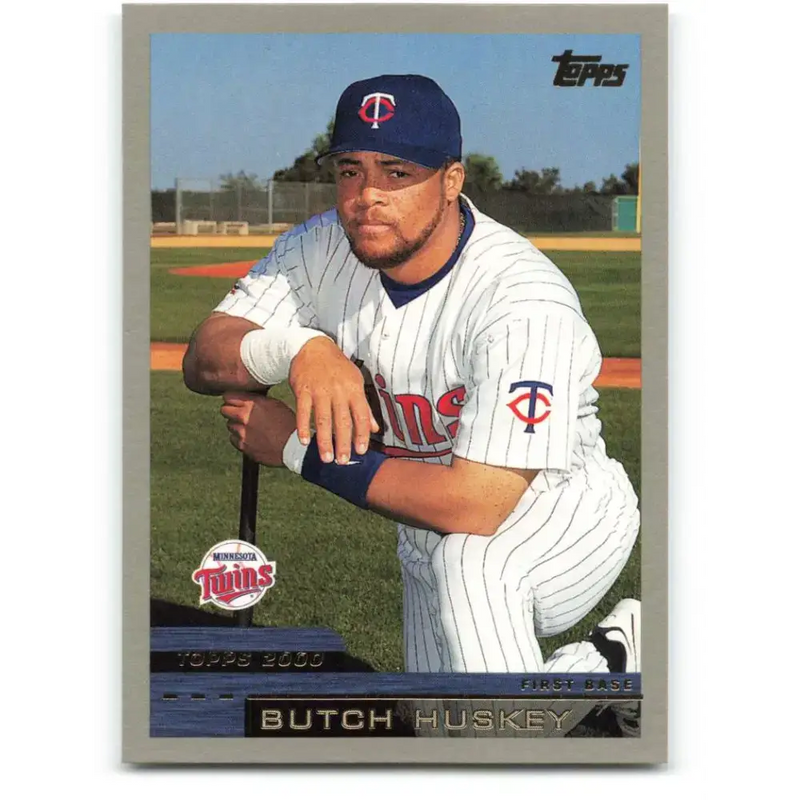 2000 Topps #330 Butch Huskey EX Excellent Minnesota Twins Baseball Card - Baseball Card Single