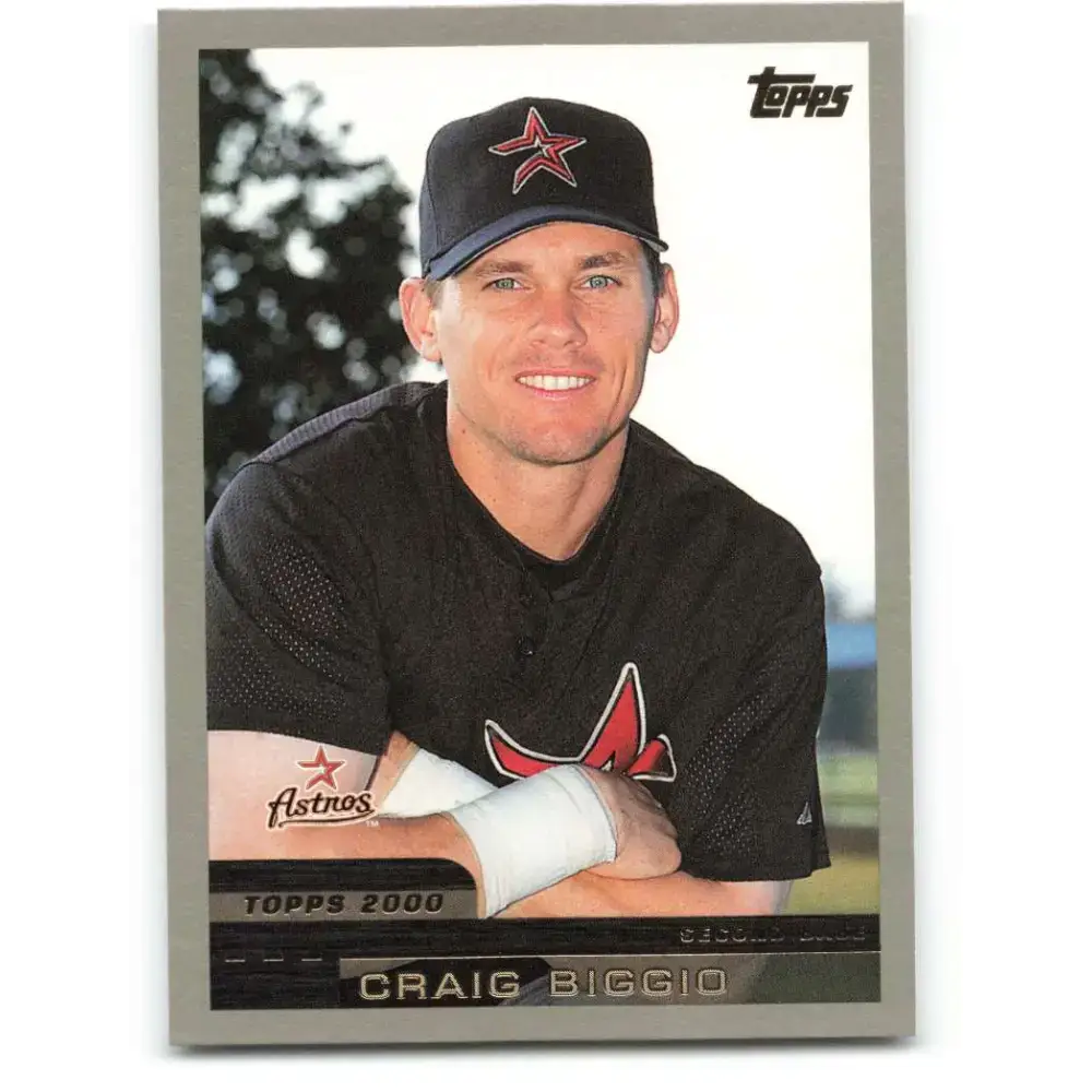 2000 Topps #339 Craig Biggio EX Excellent Houston Astros Baseball Card - Baseball Card Single