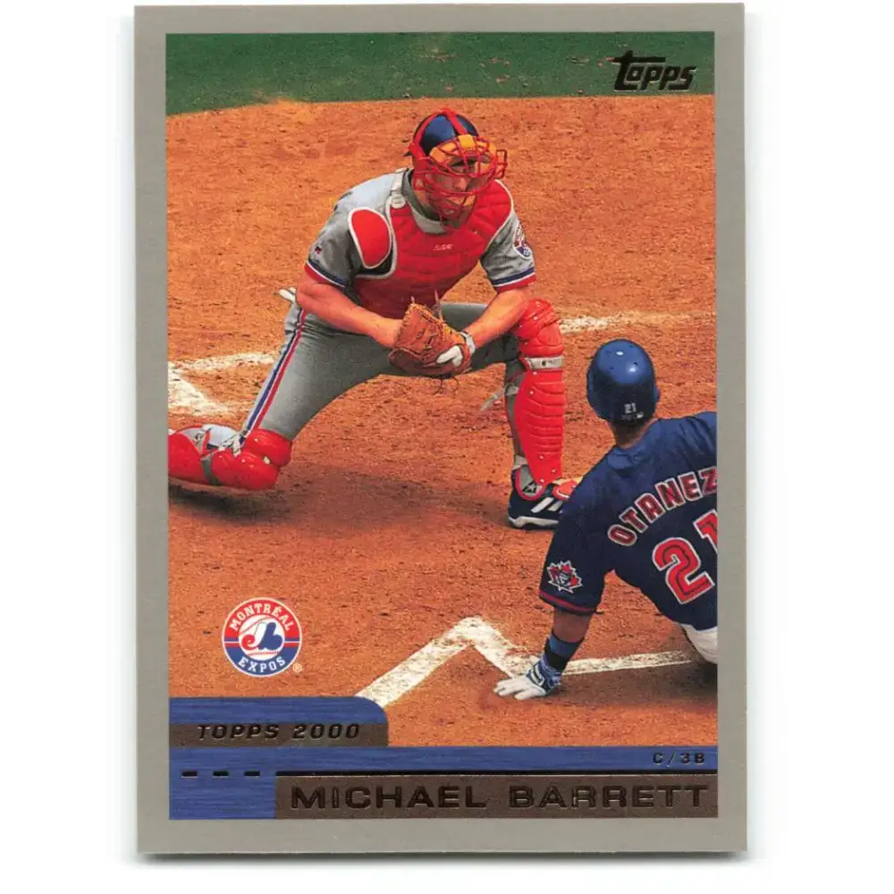 2000 Topps #340 Michael Barrett EX Excellent Montreal Expos Baseball Card - Baseball Card Single