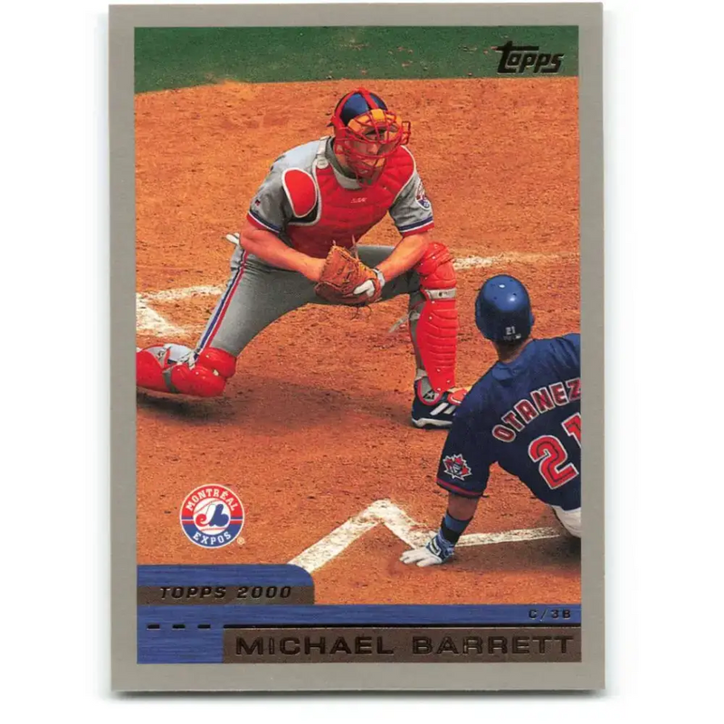2000 Topps #340 Michael Barrett EX Excellent Montreal Expos Baseball Card - Baseball Card Single