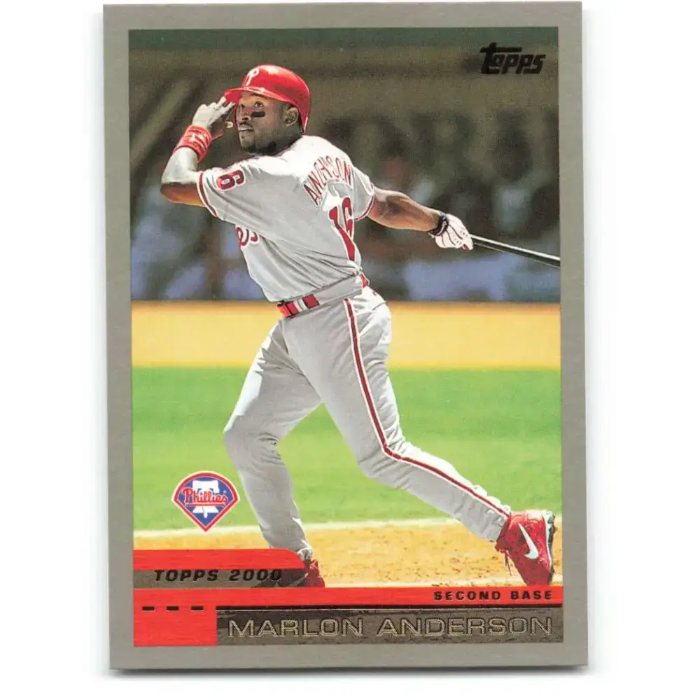 2000 Topps #341 Marlon Anderson EX Excellent Philadelphia Phillies Baseball Card - Baseball Card Single
