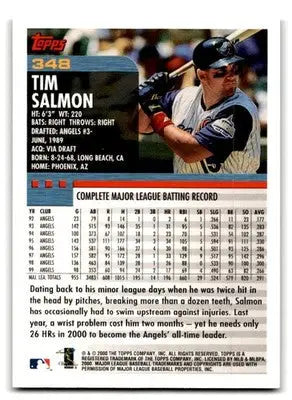 2000 Topps #348 Tim Salmon - Baseball Card Single