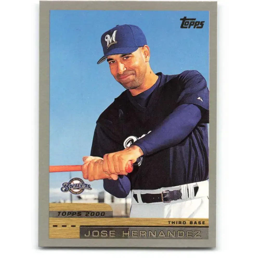 2000 Topps #353 Jose Hernandez EX Excellent Milwaukee Brewers Baseball Card - Baseball Card Single