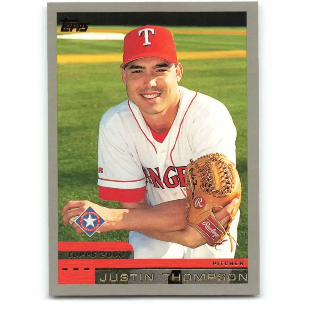 2000 Topps #357 Justin Thompson EX Excellent Texas Rangers Baseball Card - Baseball Card Single