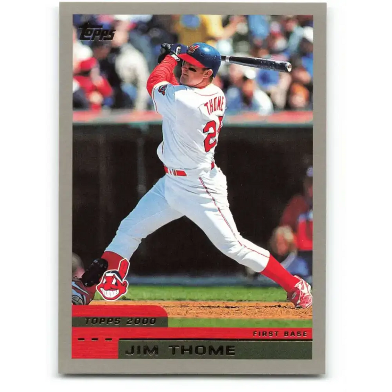 2000 Topps #360 Jim Thome EX Excellent Cleveland Indians Baseball Card - Baseball Card Single