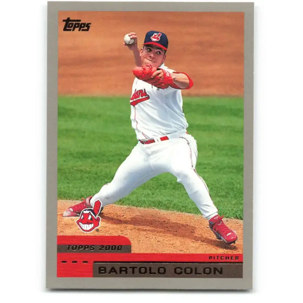 2000 Topps #366 Bartolo Colon EX Excellent Cleveland Indians Baseball Card - Baseball Card Single