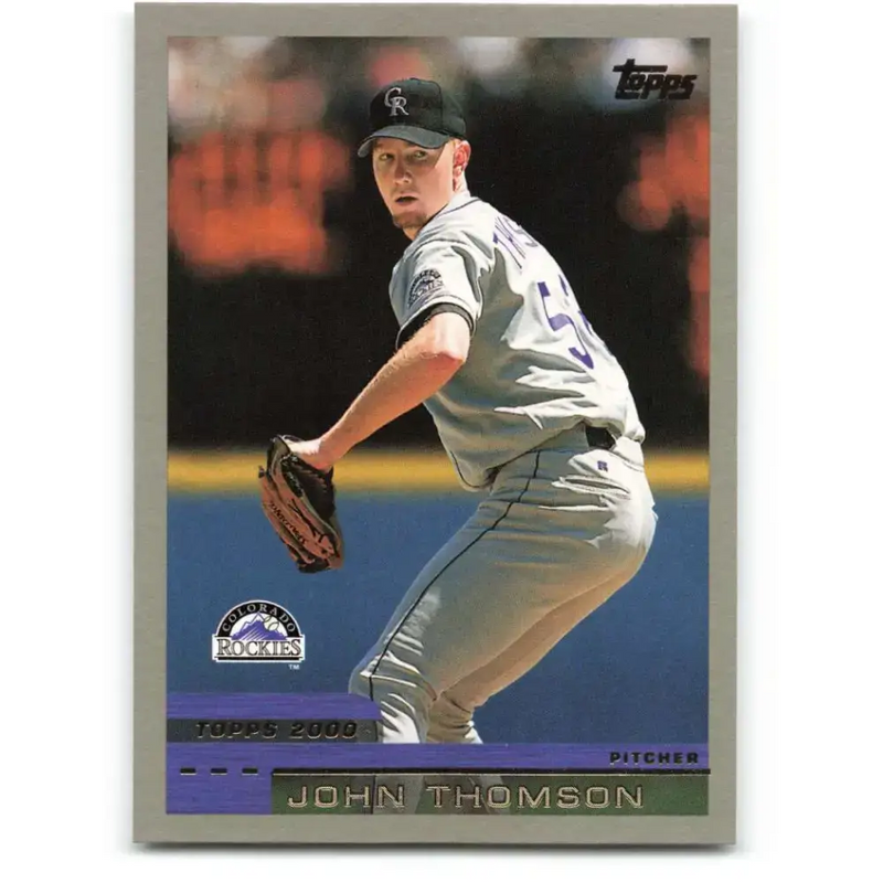2000 Topps #371 John Thomson EX Excellent Colorado Rockies Baseball Card - Baseball Card Single