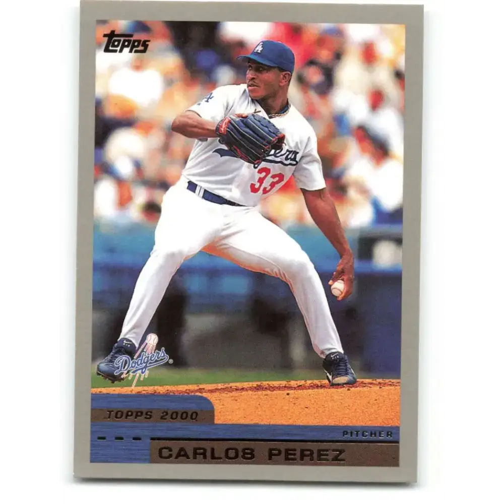 2000 Topps #373 Carlos Perez EX Excellent Los Angeles Dodgers Baseball Card - Baseball Card Single