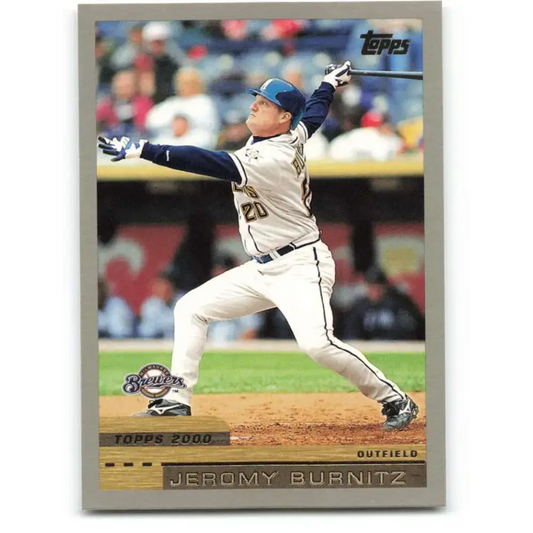 2000 Topps #375 Jeromy Burnitz EX Excellent Milwaukee Brewers Baseball Card