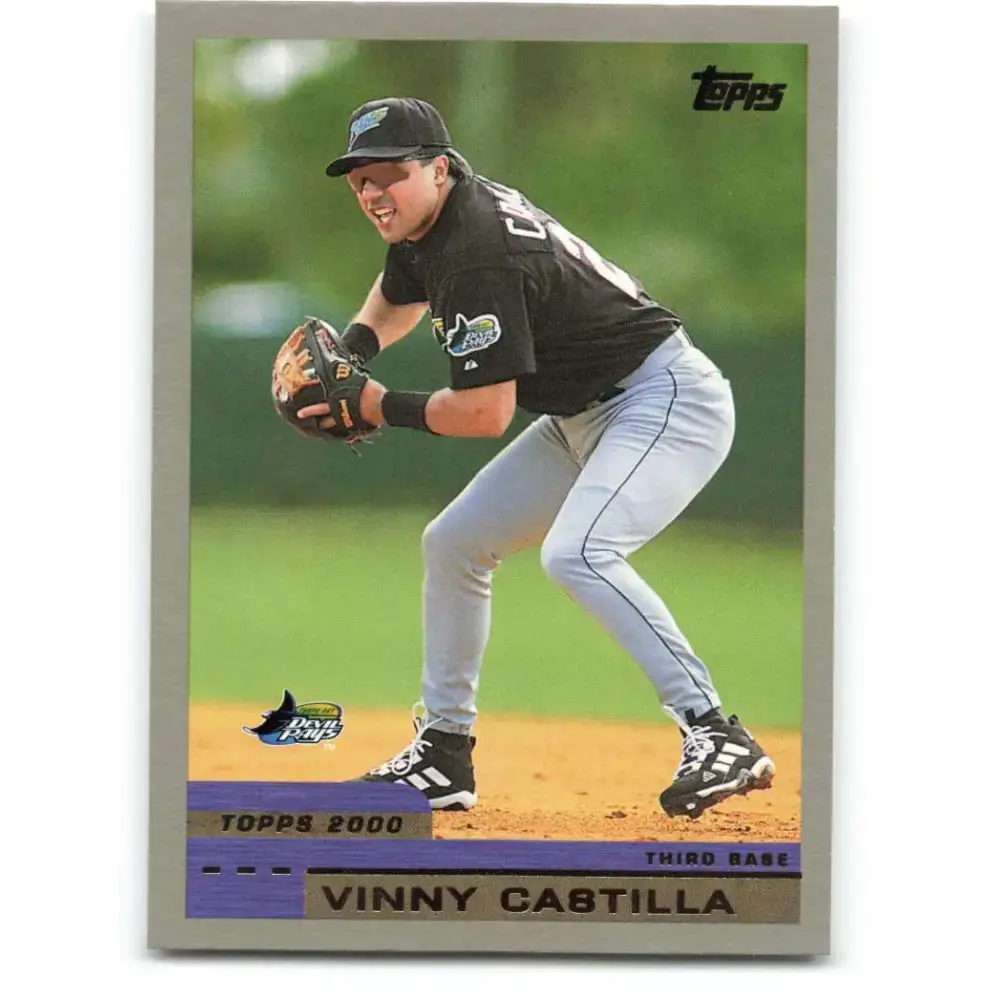 2000 Topps #382 Vinny Castilla EX Excellent Tampa Bay Devil Rays Baseball Card - Baseball Card Single