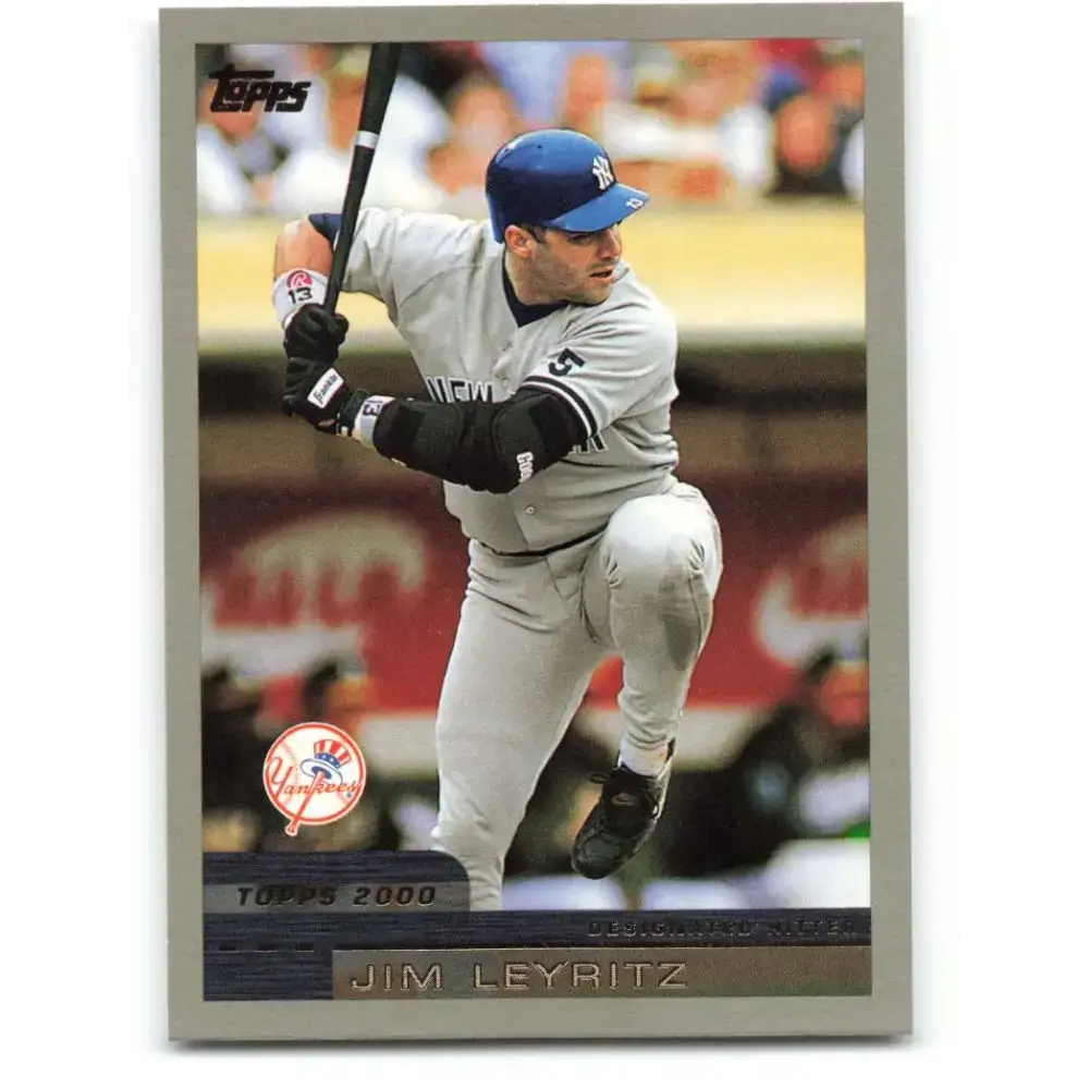 2000 Topps #384 Jim Leyritz EX Excellent New York Yankees Baseball Card - Baseball Card Single