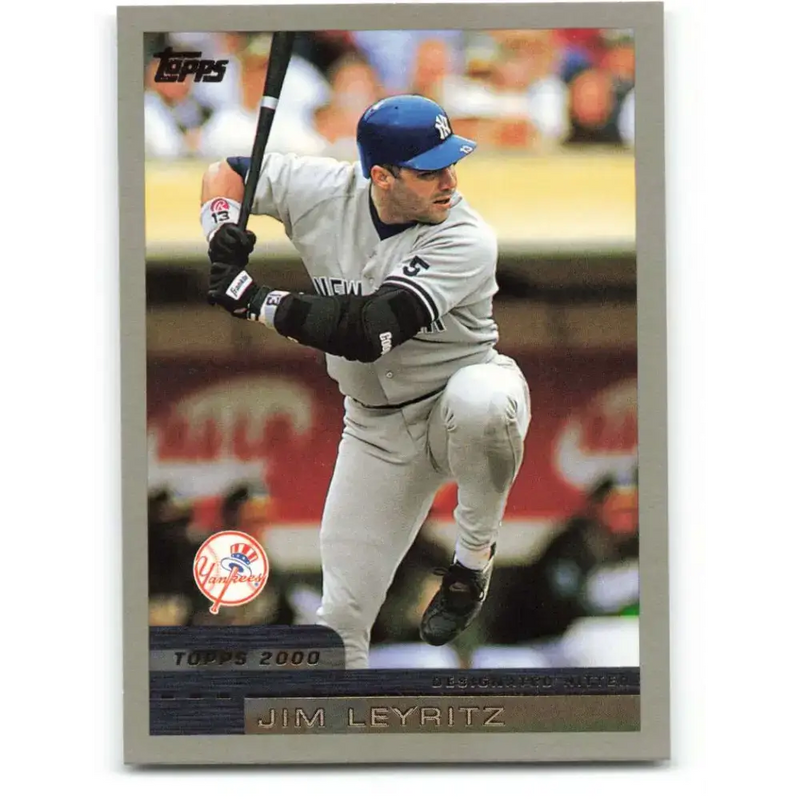 2000 Topps #384 Jim Leyritz EX Excellent New York Yankees Baseball Card - Baseball Card Single